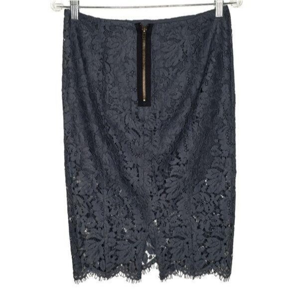 CHASER Gray High Waist Lace Pencil Skirt - Picture 7 of 15